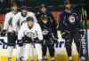 JOE BRYKSA / WINNIPEG FREE PRESS files
Winnipeg Jets Alexander Burmistrov , left front, and Chris Thorburn, right front with their Jets teammates at practice earlier this month.