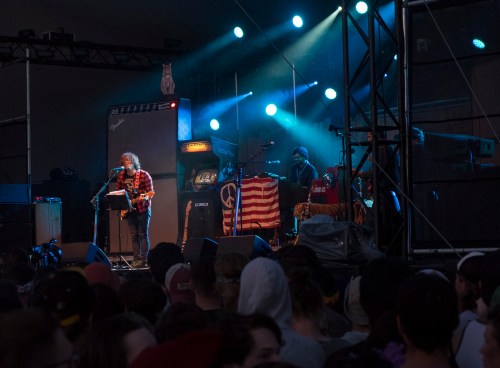ZACHARY PRONG / WINNIPEG FREE PRESS  
Ryan Adams performs at The Winnipeg Folk Festival main stage Friday.