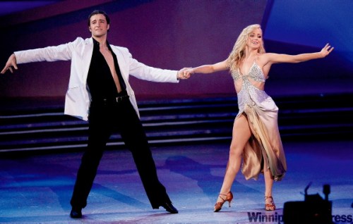 Tara-Jean Popowich and Vincent Desjardins will be strutting their stuff at the MTS Centre on Friday.