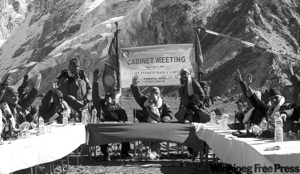 Nepal Cabinet s Everest Huddle Highlights Risk Winnipeg Free Press