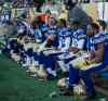 DAVID LIPNOWSKI / WINNIPEG FREE PRESS
The Winnipeg Blue Bombers look dejected on the sidelines during the final moments of Saturday afternoon's game against the Hamilton Tiger-Cats.
