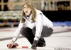 Tim Smith/Brandon Sun
Skip Jill Thurston keeps her eyes on the rock during Sunday's final of the Scotties Tournament of Hearts in Killarney. Thurston beat Janet Harvey 7-6 in an extra end.