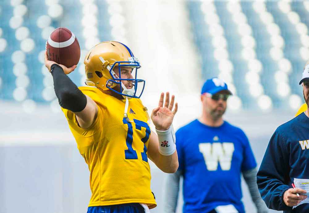 MIKAELA MACKENZIE / WINNIPEG FREE PRESS
Chris Streveler is one of four quarterbacks on the Winnipeg Blue Bombers' pre-season roster.