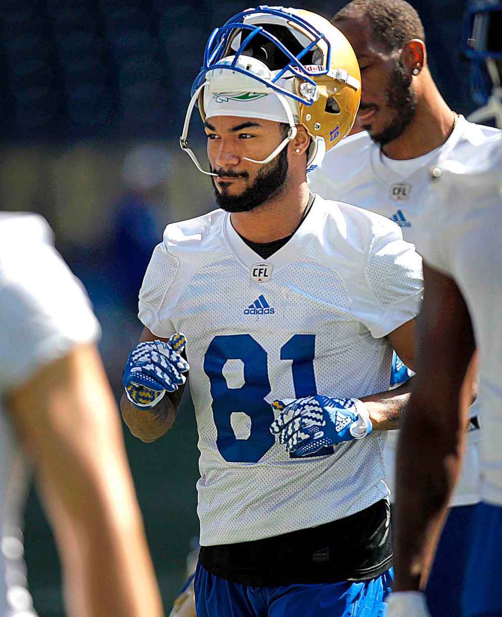 PHIL HOSSACK / WINNIPEG FREE PRESS
Bombers rookie Charles Nelson is adapting to the Canadian game, but already sees the potential in kick returns given the no-yards rule.