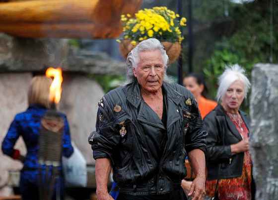 PHIL HOSSACK / WINNIPEG FREE PRESS - Fashion Mogul Peter Nygard at a ribbon cutting ceremony at Nygard fashions head office Wednesday evening. - Sept 12, 2018