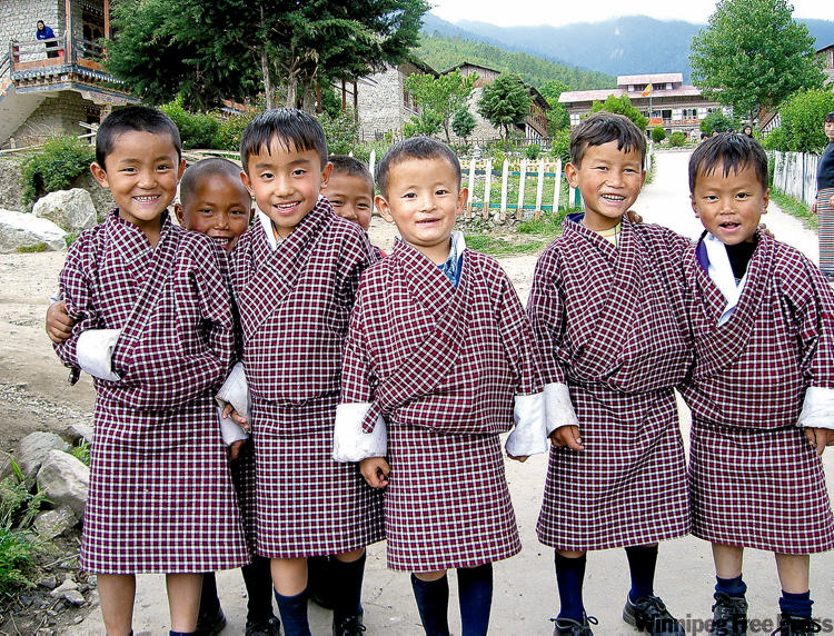 Canwest News Service
All Bhutanese are encouraged to wear traditional clothes, and it's compulsory for schools and government offices as well as on formal occasions.