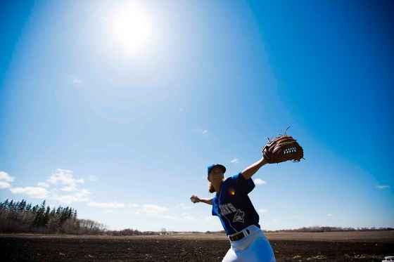 MIKAELA MACKENZIE / WINNIPEG FREE PRESSBrittney Langlais poses for portraits on her property near Garson, Manitoba on Thursday, May 9, 2019. Langlais is one of two first female players on the Manitoba Junior Baseball League. For Jason Bell story.Winnipeg Free Press 2019.