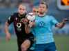 PHIL HOSSACK / WINNIPEG FREE PRESS 
Valour FC's Stephen Hoyle and HFX Wanderer's Peter Schaale struggle for control of the ball at IG Field, Wednesday.