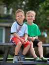 RUTH BONNEVILLE /  WINNIPEG FREE PRESS 
Six-year-old Sam Norman (left) and older brother Ben, 7, loved their time at Camp Arnes, funded by the Winnipeg Free Press Sunshine Fund.