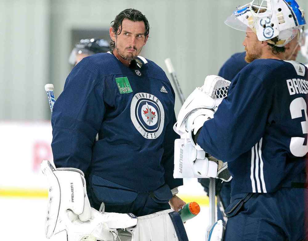 JASON HALSTEAD / WINNIPEG FREE PRESS
Will Connor Hellebuyck regain his Vezina-finalist form from 2017-18, or will we see another regression this year?