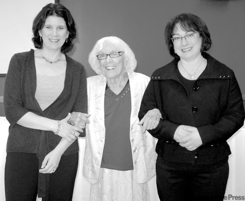 submitted photoLeona Billinkoff (centre) with Camp Massad co-chairs Mia Elfenbaum (left) and Ivy Kopstein.