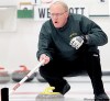 IN MEMORY OF JON THORDARSON, WINNIPEG FREE PRESS
Ron Westcott bellows instructions to his sweeping crew on Monday in the Masters final against Lawrie Hogg.