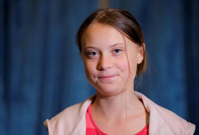 FILE - In this Friday, Sept. 20, 2019 file photo, Swedish environmental activist Greta Thunberg attends an interview with the Associated Press before the Climate Strike, at City Hall, in New York. (AP Photo/Eduardo Munoz Alvarez, File)