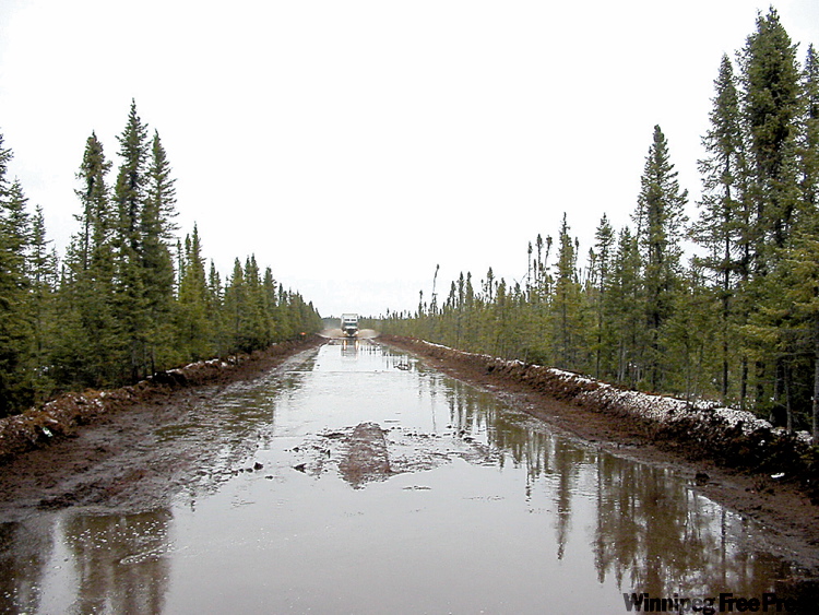 RCMP HANDOUT
The winter road leading to Wrong Lake.