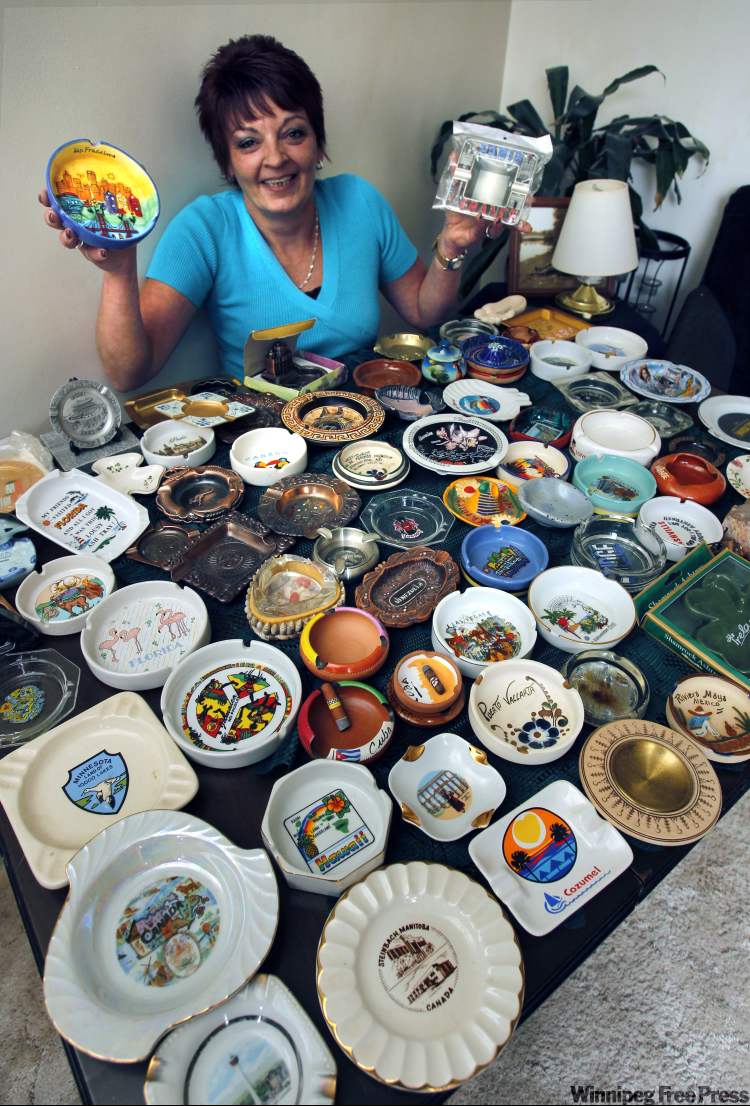 WAYNE.GLOWACKI@FREEPRESS.MB.CA
No ifs, ands or (especially) butts... Winnipeg woman has an ash-tonishing collection.