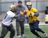 Wayne Glowacki / Winnipeg Free Press
Winnipeg Blue Bomber QB Buck Pierce tosses the ball to running back Chris Garrett during Tuesday morning practice at Canad Inns Stadium.