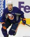 WAYNE GLOWACKI / WINNIPEG FREE PRESS
New York Islanders defenceman Travis Hamonic, native of St. Malo, MB at practice Tuesday morning in the MTS Centre in preparation for a game Tuesday night against the Winnipeg Jets.