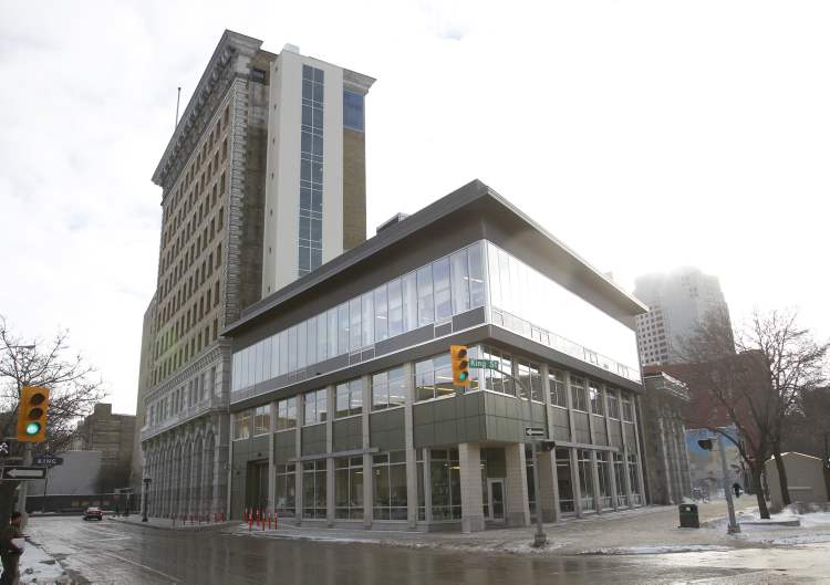 Wayne Glowacki / Winnipeg Free Press
The former office tower has been converted into student housing. The buildings sat empty for years.