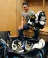 Wayne Glowacki / Free Press files
Alex Burmistrov packs up his equipment in the team's dressing room after the Jets played their last game of the 2013 season.