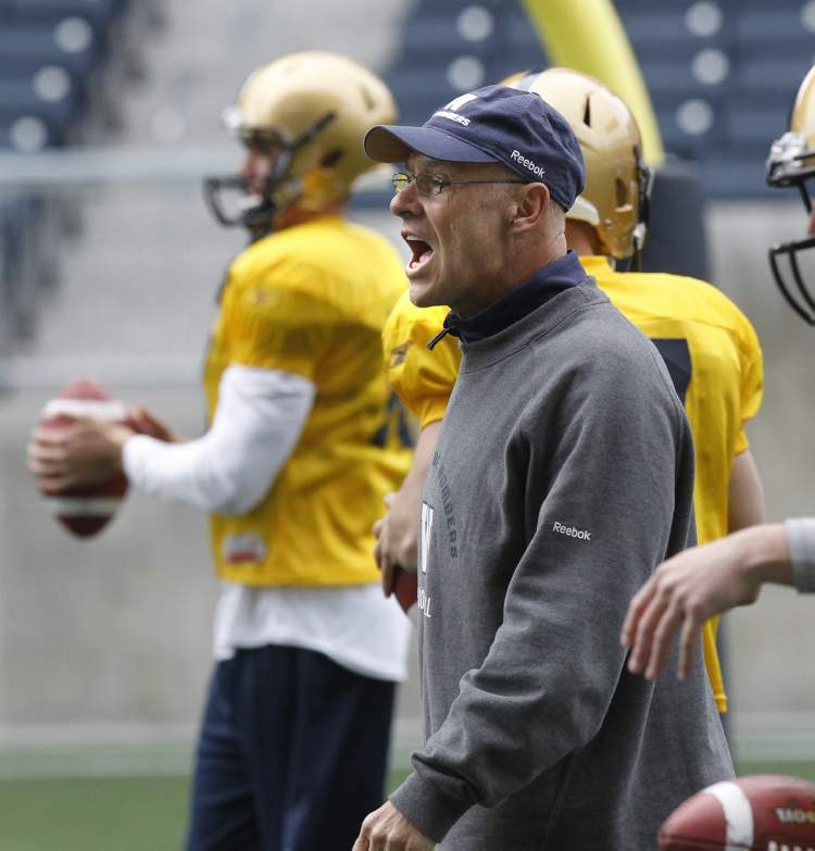 Wayne Glowacki / Winnipeg Free Press
Gary Crowton is in charge of overhauling the Blue Bombers' offence -- and ensure his quarterback doesn’t regularly get scraped off the field with a spatula.