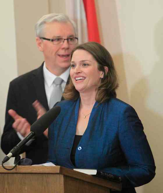 Wayne Glowacki / Winnipeg Free Press filesPremier Greg Selinger didn't endorse former provincial cabinet minister Erin Selby -- who is running in the federal riding of Saint Boniface-Saint Vital under the NDP banner -- but he will be 