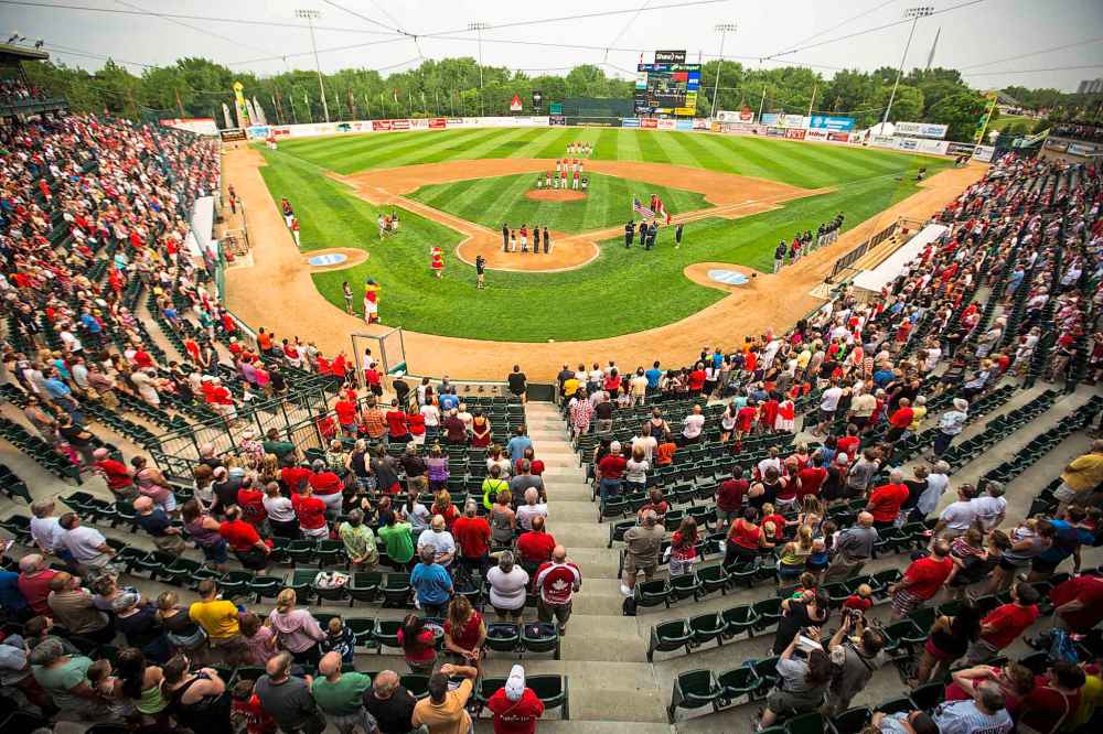 Winnipeg Free Press
The Winnipeg Goldeyes play the Sioux City Explorers on Canada Day at Shaw Park on Wednesday, July 1, 2015. Mikaela MacKenzie / Winnipeg Free Press