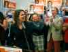 WAYNE GLOWACKI / WINNIPEG FREE PRESS
Provincial MLA Erin Selby announced Friday morning she will be the federal NDP candidate in St. Boniface-St. Vital, to an exuberant  crowd that included MP Pat Martin,MP, right, at an event in the Glenwood Community Centre.