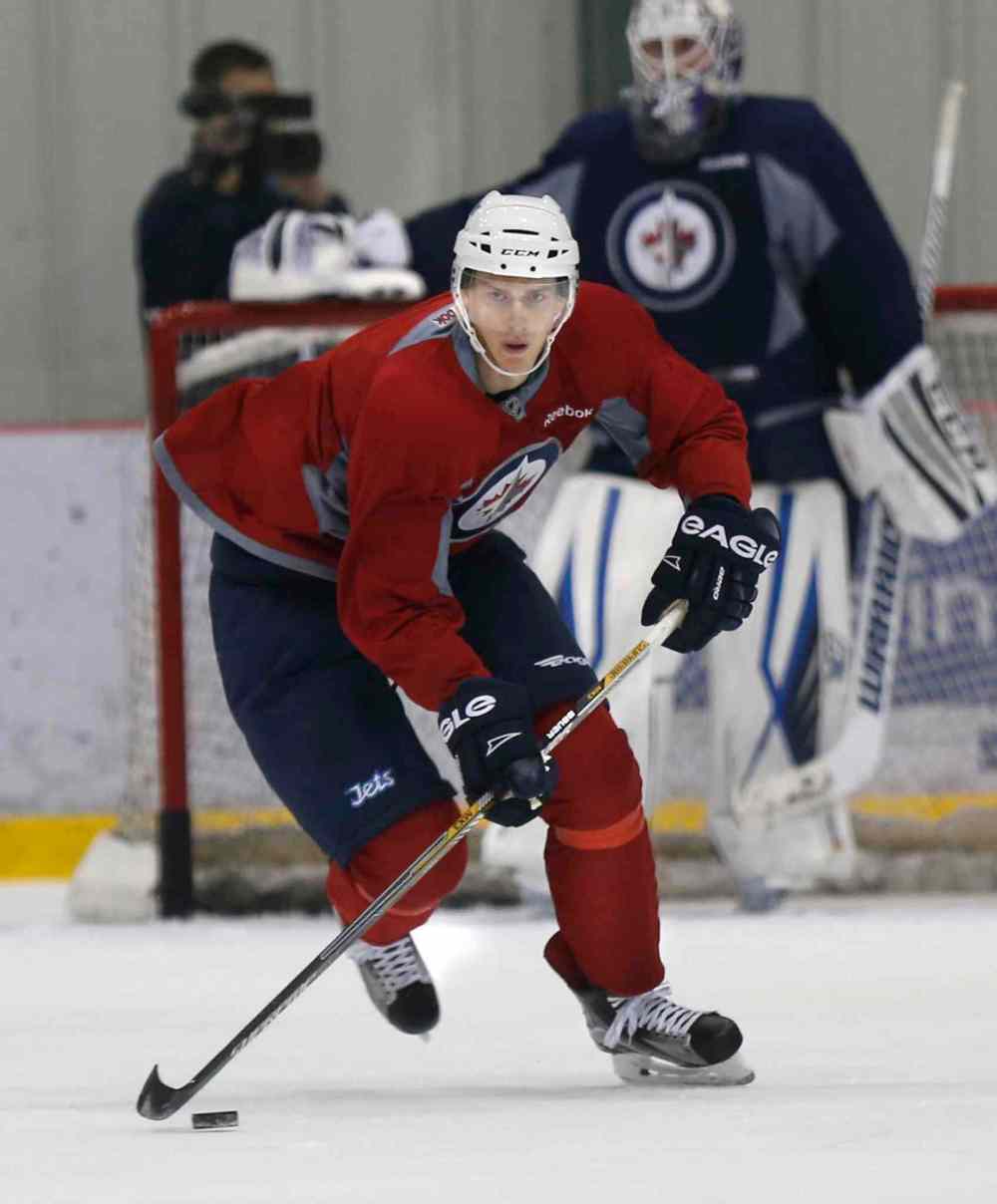 Wayne Glowacki / Winnipeg Free Press
'No matter who we’re playing or what they’ve done in the past, we need to bring it for every game,' Tyler Myers said after practice at the MTS IcePlex today.
