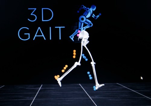 The 3D model  of Flett's gait can be used to asses her biomechanics.