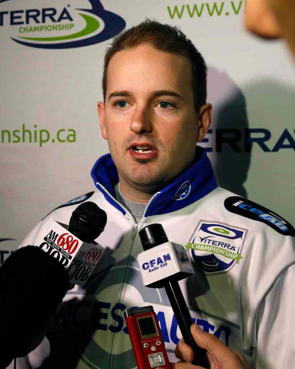 Wayne Glowacki / Winnipeg Free Press
Defending champion Reid Carruthers meets with media at the 2016 Viterra Championship Seeding News Conference held at the Manitoba Sports Hall of Fame Thursday.