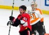 THE CANADIAN PRESS FILES
Ottawa Senators right wing Mark Stone reacts after scoring on Philadelphia Flyers goalie Michal Neuvirth during second period NHL action Thursday October 26, 2017 in Ottawa.