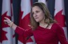 Minister of Foreign Affairs Chrystia Freeland speaks with the media during a news conference in Ottawa, Wednesday December 12, 2018. China rebuffed the latest broadside from Canada over its detention of Canadian citizens, rejecting the assertion that China's behaviour poses a threat to all nations. THE CANADIAN PRESS/Adrian Wyld
