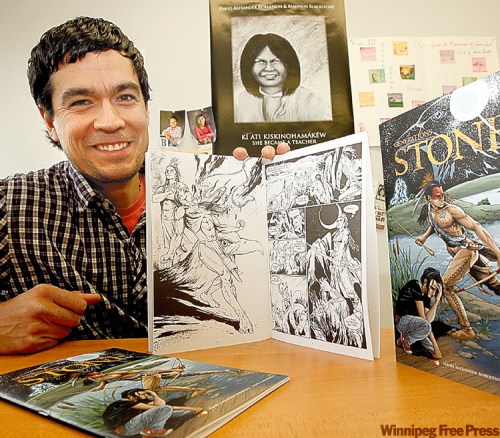 KEN GIGLIOTTI / WINNIPEG FREE PRESS
Robertson with Stone, the first title in a planned four-part series.