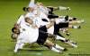 Gero Breloer / the associated press
From front to back, Germany's Cacau, Thomas Mueller, Stefan Kiessling, and other players warm up during the last training session before today's semifinal  against Spain.