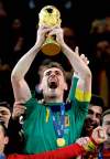 MARTIN MEISSNER / THE ASSOCIATED PRESS
Spanish goalkeeper and captain Iker Casillas lifts the World Cup trophy after Spain's 1-0 extra time win over the Netherlands Sunday in Johannesburg.
