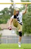 MIKE.DEAL@FREEPRESS.MB.CA 
Punter Mike Renaud is averaging longer kicks than last season and will still chase his own ball, though that's how he got hurt.