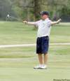 TREVOR HAGAN / WINNIPEG FREE PRESS 
Ta-da.Peter More embraces the moment as he seals his first Manitoba Amateur title at his home course of Breezy Bend.