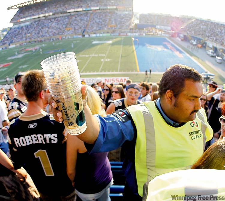 photos by trevor hagan / winnipeg free press
A security officer confiscates a baby beer snake before it even had a chance to leave the nest.