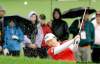 JOHN WOODS / THE CANADIAN PRESS
Jiyai Shin pitches out of a bunker during the third round of the CN Canadian Women's Open Saturday at St. Charles. The South Korean is tied for the lead at 10-under par.