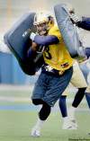 MIKE.DEAL@FREEPRESS.MB.CA 
Steven Jyles is all grins even as he takes a pounding in practice Wednesday. He'll be the starting QB in the Banjo Bowl.