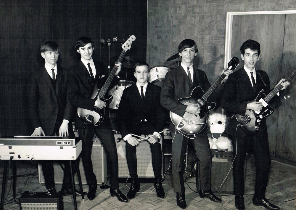 Finder's Keepers at the International Inn in January 1966: Len Ross (from left), Bill Vandurme, Graham Reynolds, Bob Miller and George Spanogiannis.