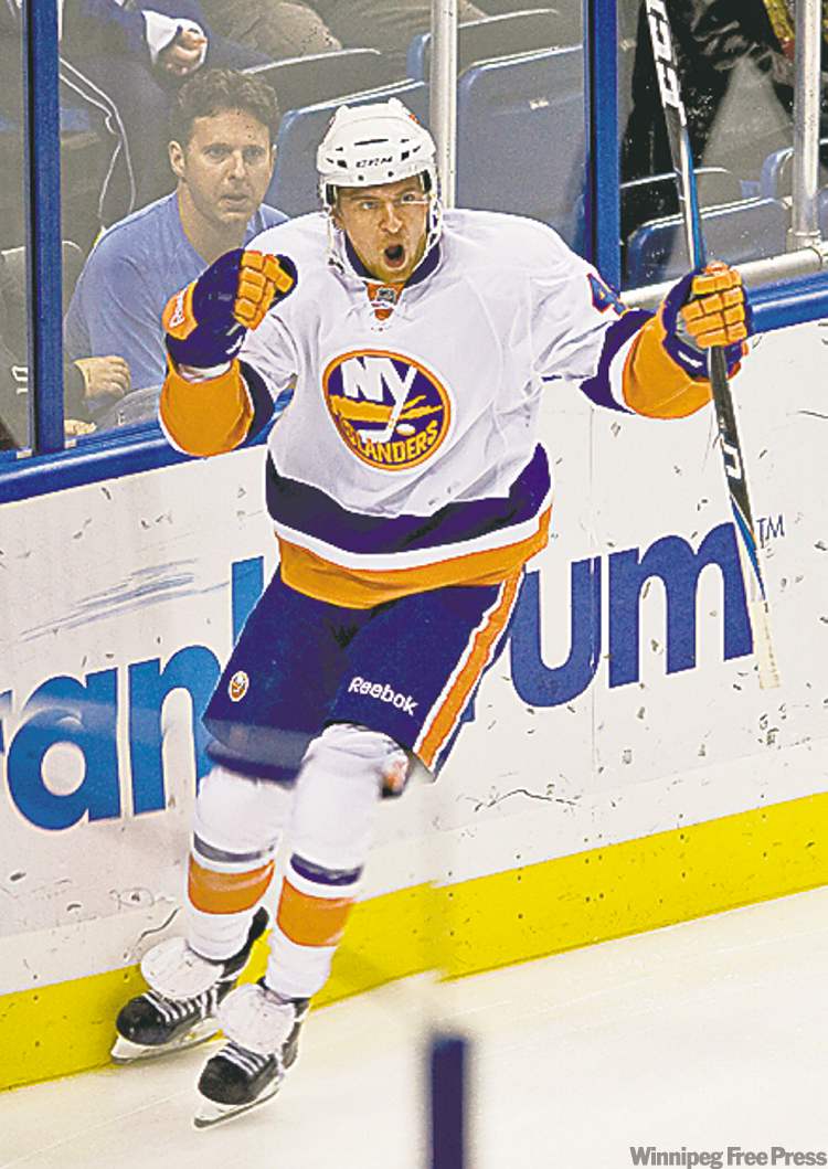 STEVE NESIUS / THE ASSOCIATED PRESS ARCHIVES
About as many people watched Michael Grabner score for the New York Islanders last week as Manitoba Moose fans did in games last season in Winnipeg.