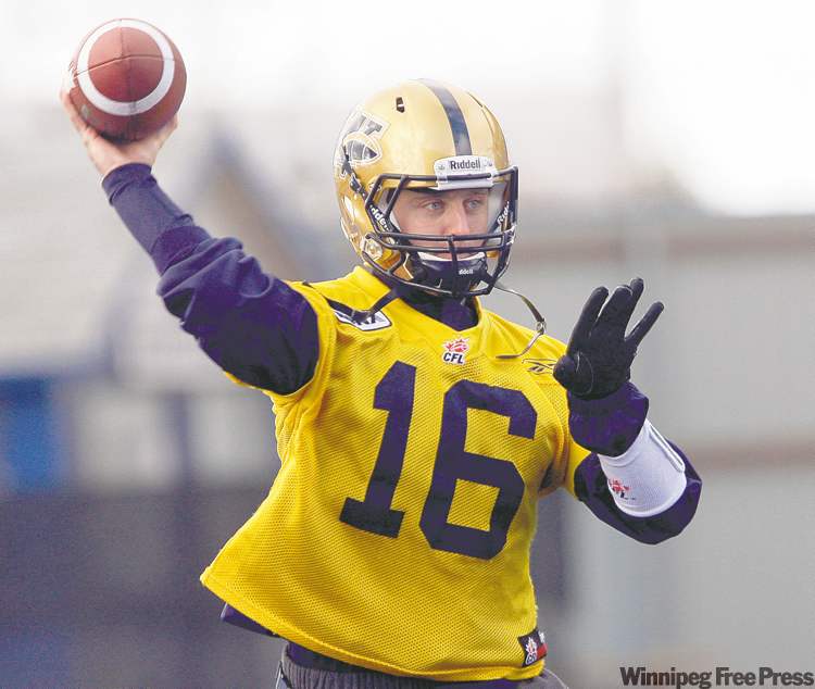KEN GIGLIOTTI / WINNIPEG FREE PRESS archives
Joey Elliott, who gets his second straight start today, is hoping to make a favourable impression on the Bomber brass for the 2011 season.