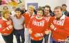 Winnipeg Free Press
Patti Wuthrich, Alexander Kozyrev, Alexey Stukander, Jason Gunnlaugson, Tyler Forrest and Justin Richter (from left) arrive back in Winnipeg Tuesday night.