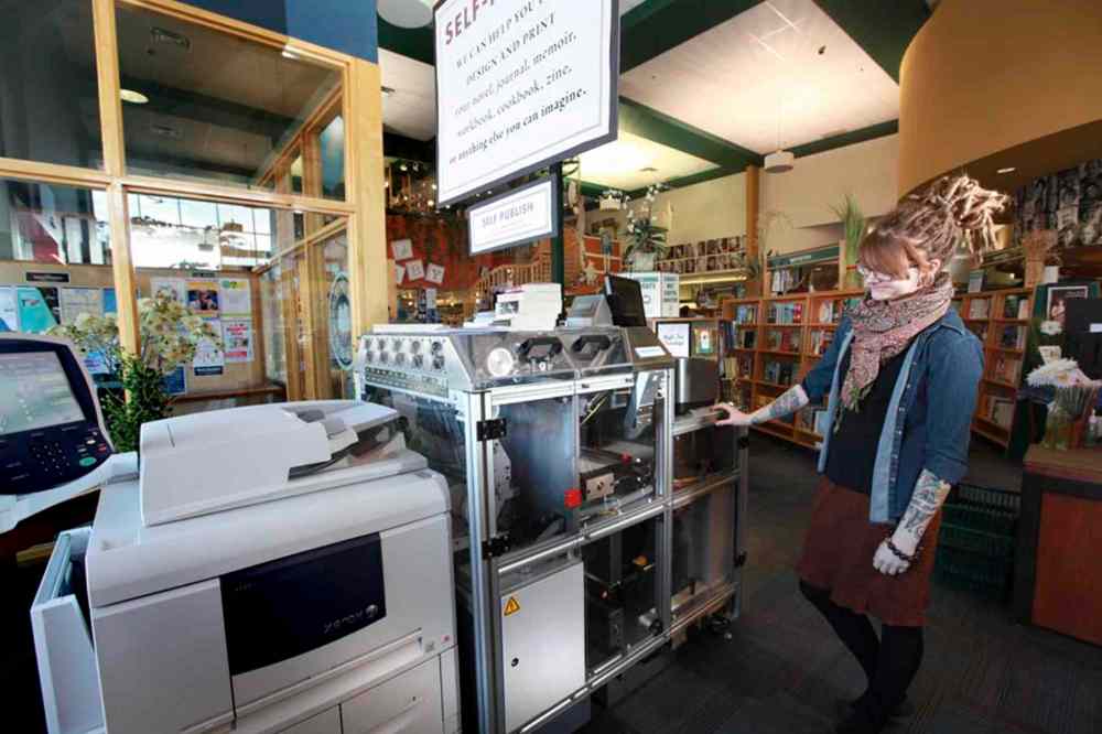 Ruth Bonneville /  Winnipeg Free Press files 
Self-publishers have a place to print their books at the store,  which stocks as many as 750 self-published titles at a time.