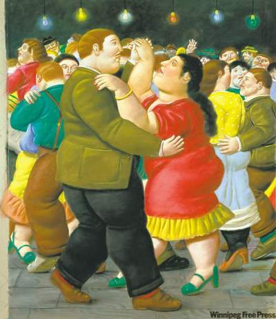 WAG can barely contain South American artist’s colourful, larger-than-life works, such as `Dancers`