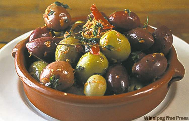 MIKE.DEAL@FREEPRESS.MB.CA
Mixed olives in orange and thyme