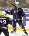 Frank Gunn / the canadian press
Team USA forward Chris Kreider (right) celebrates his second goal of the game with teammate Kyle Palmieri.