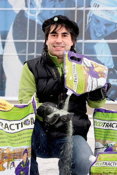 CNS JULIE OLIVER
Mark Watson is co-founder of EcoTraction, a company that makes an eco-friendly alternative to road salt.