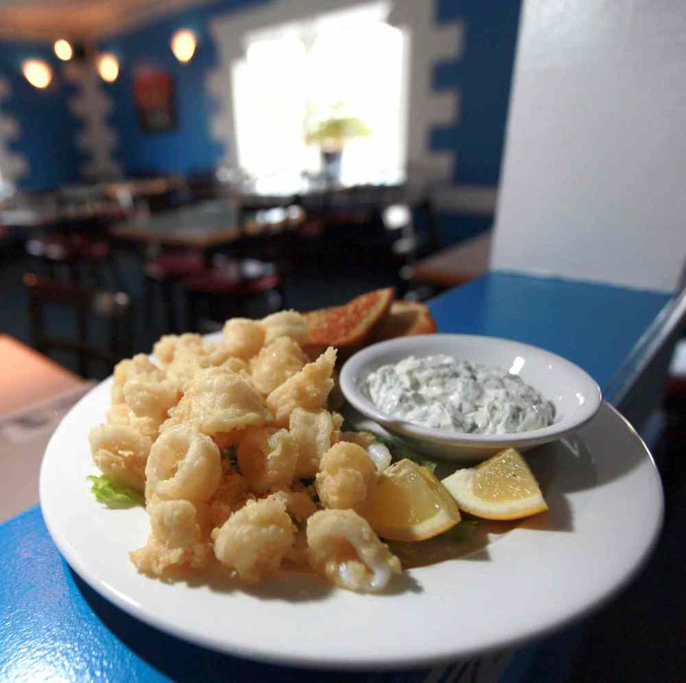 PHIL HOSSACK / WINNIPEG FREE PRESS
Calamari with tzatziki.